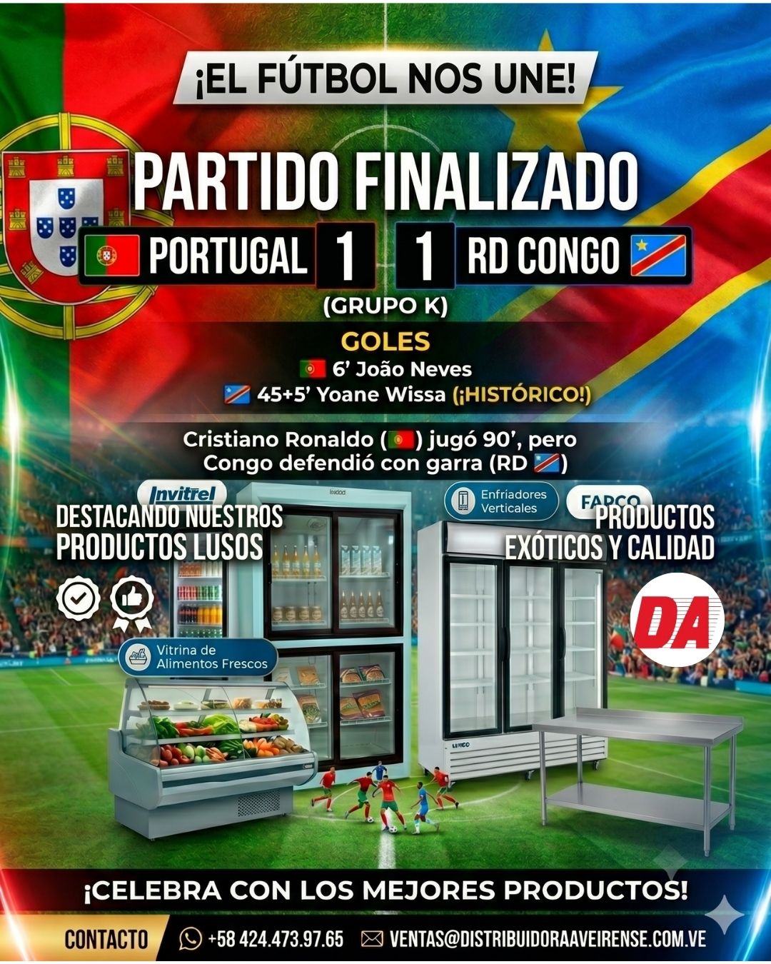 ¡El fútbol nos une y la frescura nos destaca!